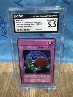 2002 YU-GI-OH! ETERNAL DUELIST SOUL PRISMATIC SECRET RARE #3 SKULL DICE Cgc 5.5 - Image 2
