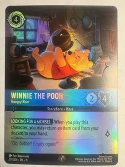 WINNIE THE POOH Epic! DISNEY LORCANA Winterspell HUNGRY BEAR 217/204 - Image 1