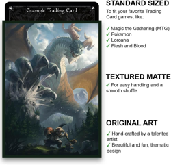 Dragon Series - 100 Textured Matte TCG Card Sleeves - Fits Magic MTG Commander - Image 2