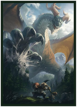 Dragon Series - 100 Textured Matte TCG Card Sleeves - Fits Magic MTG Commander - Image 5