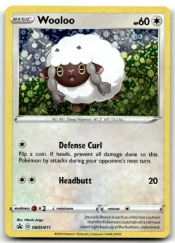 POKEMON WOOLOO SWSH011 PROMO BLACK STAR HOLOFOIL GENERAL MILLS NM CARD - Image 1