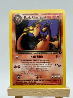 Pokemon TCG Dark Charizard 21/82 Team Rocket Non Holo Vintage Card - Image 1