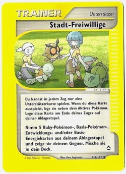 CCG 482 Pokemon Aquapolis Stadt-Freiwillige / Town Volunteers 136/147 - Image 1