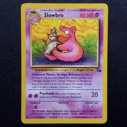 Slowbro 43/62 Unlimited Uncommon Fossil Pokemon Lightly Played - Image 1