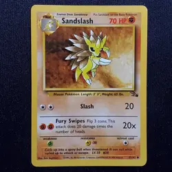 Sandslash 41/62 Unlimited Uncommon Fossil Pokemon Lightly Played - Image 1