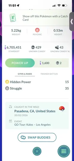 Pokemon Go Shiny Unown X - Image 2