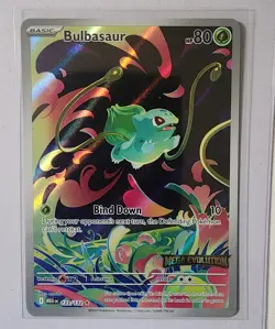 Pokemon TCG Bulbasaur 133/132 Mega Evolution Stamped IR Holo 80 HP English - Image 1