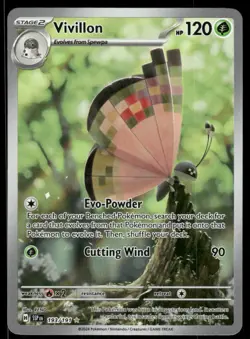 Pokemon Cards Vivillon 193/191 Surging Sparks Illustration Rare NM *1 - Image 1