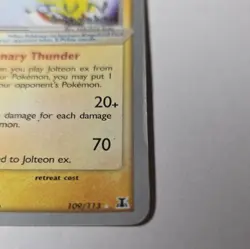Pokemon TCG Jolteon ex 109/113 World Championships Regular Card English - LP - Image 4