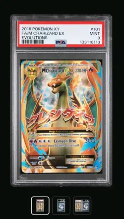 Pokemon TCG XY Evolutions 2016 Charizard EX #101/108 FA/M PSA Graded Mint 9 - Image 1