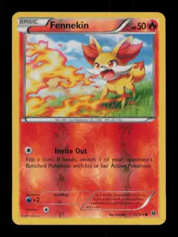 REVERSE HOLO FENNEKIN COMMON 11/124 MP POKEMON - Image 1
