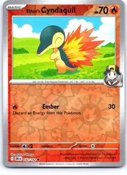 Ethan's Cyndaquil 032/182 Common Destined Rivals Pokemon Reverse Holo Near Mint - Image 1