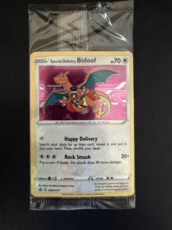 Pokemon Special Delivery Bidoof #SWSH177 Holo Promo Sealed (see desc for ship) - Image 1