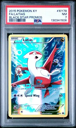 2015 POKEMON XY BLACK STAR PROMO LATIAS #XY78 HOLO PSA 7 NM #130341506 - Image 1