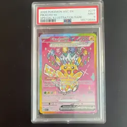 Pokemon Pikachu ex 277/217 Me: Ascended Heroes SIR EN PSA 9 Holo - Image 1