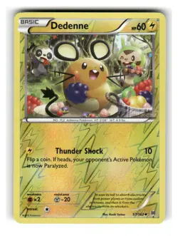 Dedenne 57/162 Uncommon BREAKthrough Pokemon Reverse Holo Lightly Played - Image 1