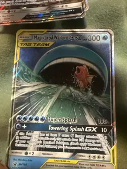 Magikarp and Wailord GX Tag Team JUMBO Card SM166 TCG MS - Image 1