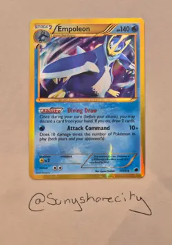 2013 Pokemon Black & White Plasma Freeze Empoleon 117/116 -NM - Image 1