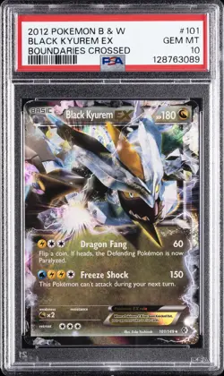 2012 POKEMON BLACK & WHITE BOUNDARIES CROSSED #101 BLACK KYUREM EX PSA 10 - Image 1