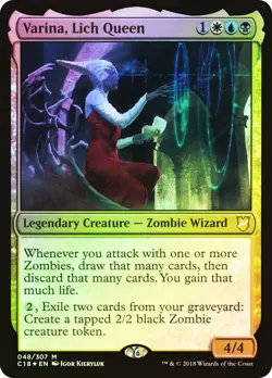 MTG FOIL Varina, Lich Queen - Commander 2018 #048 - Image 1