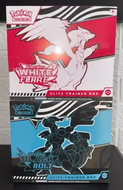 Pokemon Black Bolt & White Flare Bundle | Etb’s Binders Mini Tins - New & Sealed - Image 2