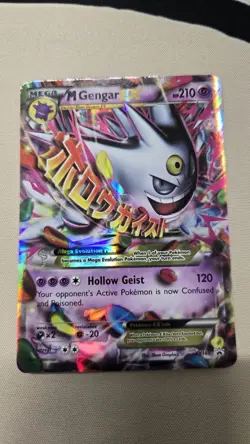 Mega Gengar EX Holo Black Star Promo Card XY166 XY Good Condition/Edges. - Image 1