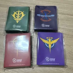 Set of 4 Gundam Card Game Official Matte Sleeve EX02 EVX06 Event Limited - Image 1