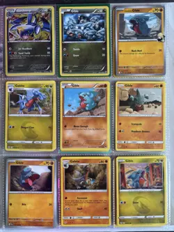 Pokemon Card Species Set Lot - 9x Unique Cards / Gible Family - Image 1