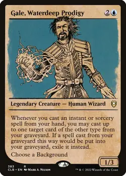 1x Gale, Waterdeep Prodigy - Foil S NM Eng MTG - Commander Legends Baldur's Gate - Image 1