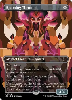 Roaming Throne (Borderless) (344) [The Lost Caverns of Ixalan] Moderately Played - Image 1