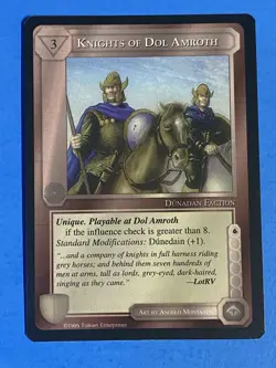 Middle Earth CCG 1995 - KNIGHTS OF DOL AMROTH - BLACK BORDER -NON PLAYED - Image 1