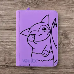 Vault X - 4 Pocket eXo-Tec Zip Binder Folder - Purple Pokemon Furret - Image 1