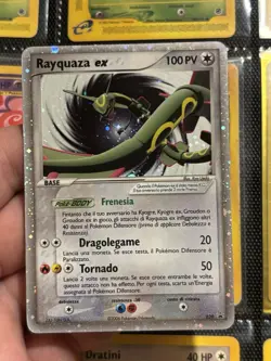 Rayquaza Ex Holo Rare Promo Black Star 039 Rara Carta Pokemon Ita Poor Played - Image 1