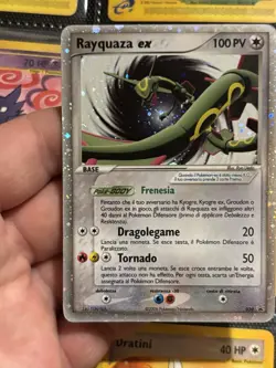 Rayquaza Ex Holo Rare Promo Black Star 039 Rara Carta Pokemon Ita Poor Played - Image 2