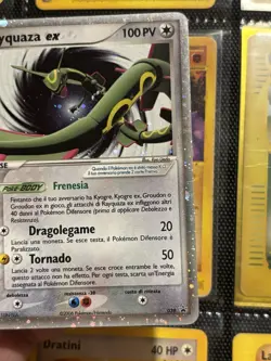 Rayquaza Ex Holo Rare Promo Black Star 039 Rara Carta Pokemon Ita Poor Played - Image 3