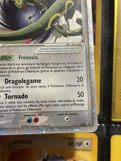 Rayquaza Ex Holo Rare Promo Black Star 039 Rara Carta Pokemon Ita Poor Played - Image 5