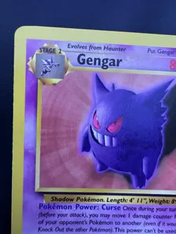 Pokemon Card english Rare Gengar 20/62 Fossil Wizards 1999 LP Non Holo - Image 3