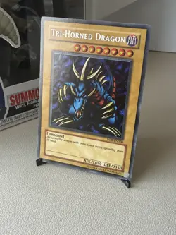 Yugioh! Tri Horned Dragon Lob-en000 Legend Of Blue Eyes Secret Rate (1996) - Image 1
