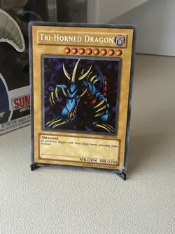 Yugioh! Tri Horned Dragon Lob-en000 Legend Of Blue Eyes Secret Rate (1996) - Image 3