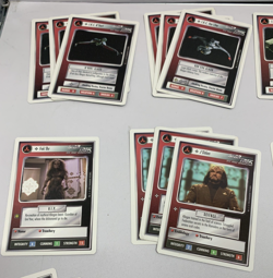 x90+ Star Trek Next Generation CCG Red Character Cards 1994 White Boarder Bundle - Image 4