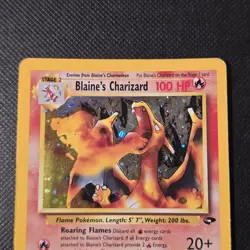 Blaine's Charizard 2/132 Holo Rare Gym Challenge Pokemon Card MP- - Image 2
