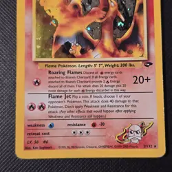 Blaine's Charizard 2/132 Holo Rare Gym Challenge Pokemon Card MP- - Image 3