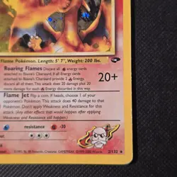 Blaine's Charizard 2/132 Holo Rare Gym Challenge Pokemon Card MP- - Image 5