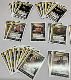 x54 Star Trek Next Generation CCG Yellow Ship Character Cards 1994 White Boarder - Image 2