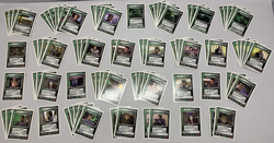 x90+ Star Trek Next Generation CCG Character Green Cards 1994 White Boarder - Image 1