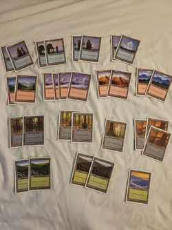 MTG Magic the Gathering Cards 5th 6th 7th edition core Red white Basic lands - Image 3