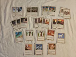 MTG Magic the Gathering Cards 5th 6th 7th edition core Red white Basic lands - Image 4
