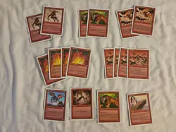 MTG Magic the Gathering Cards 5th 6th 7th edition core Red white Basic lands - Image 5