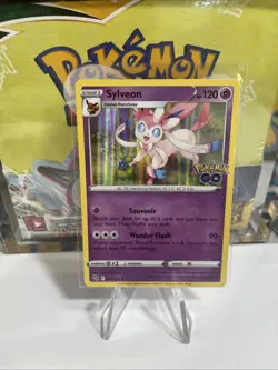 Sylveon 35/78 Pokemon Go Set Holo Rare Pokemon Card TCG 2022 - Image 1