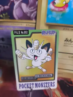 Pokemon Karte Card japanese carddass Pocket monsters 1997 Meowth Maizi VG- - Image 1